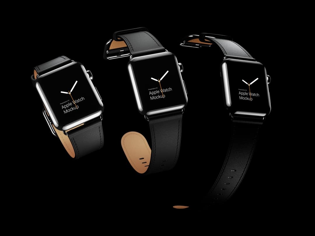 超级主流桌面&移动设备样机系列：Apple Watch 智能手表样机 [兼容PS,Sketch;共2.92GB]插图(1)