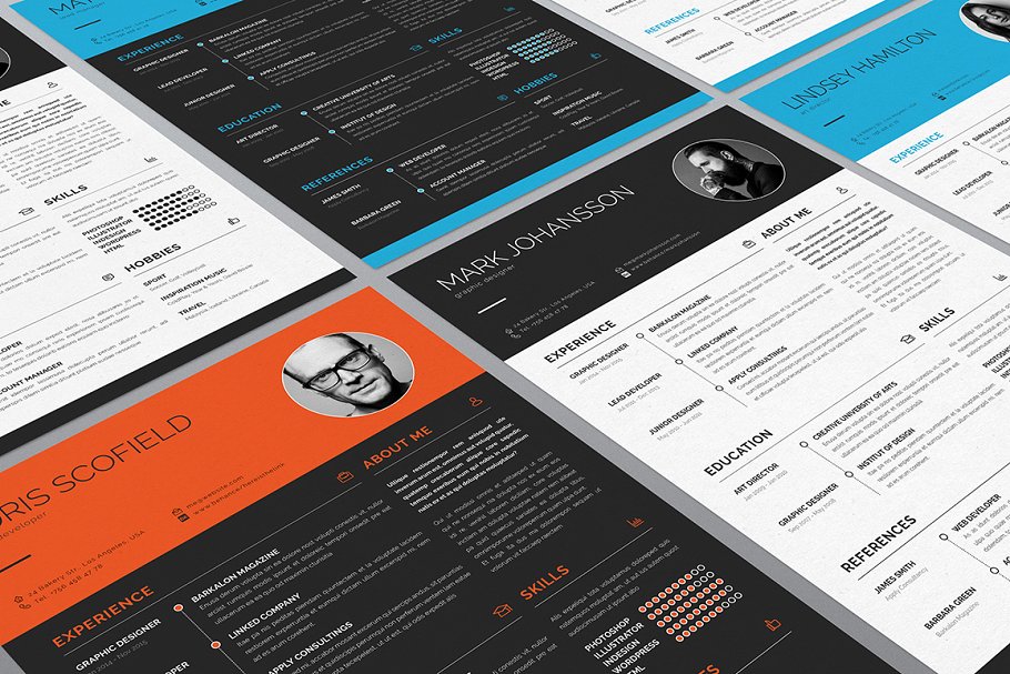 简洁明了的求职简历模板 Vol.1 Clean Resume Template Vol.1插图(8)