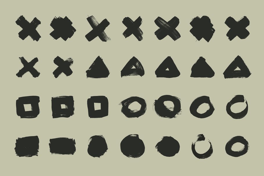 30种手绘图案图形素材 30 Hand Painted Masks插图(3)