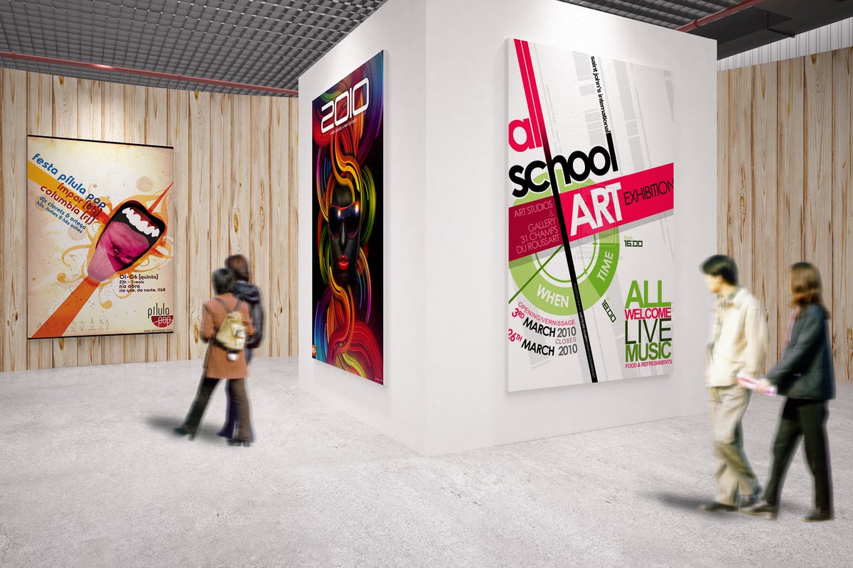 展馆艺术品海报展览样机Vol.5 Exhibition Mockup [vol 5]插图