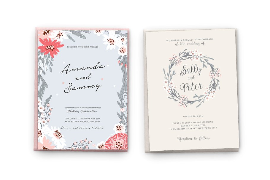 手绘花卉插画元素合集 Hand Drawn Floral Kit插图(8)