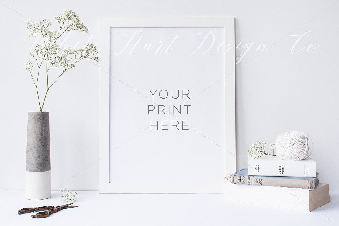 简约画框展示样机模板 Frame mock up – PSD/Jpeg插图