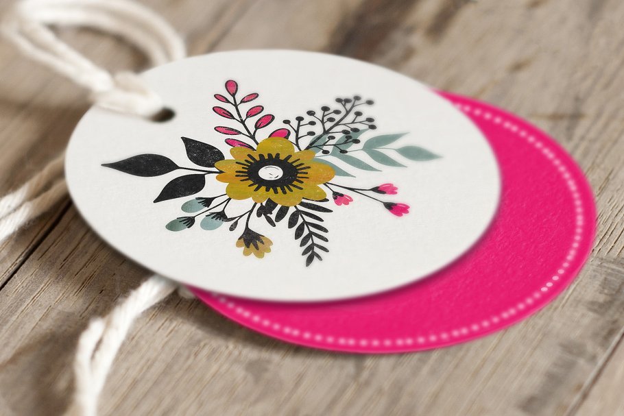 装饰英文字体+超过200手绘花卉装饰图形元素 Ciao Amore Decorative Font Kit插图(7)