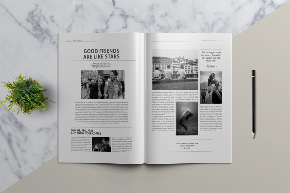 北欧简约风格素材库精选杂志设计模板 KELENS – Clean Magazine Template插图(4)