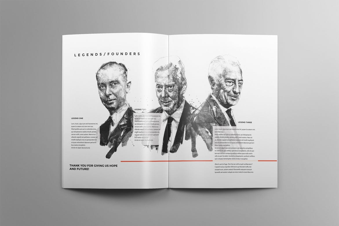 极简主义设计风格品牌/公司/商店宣传画册设计模板 Brochure插图(5)