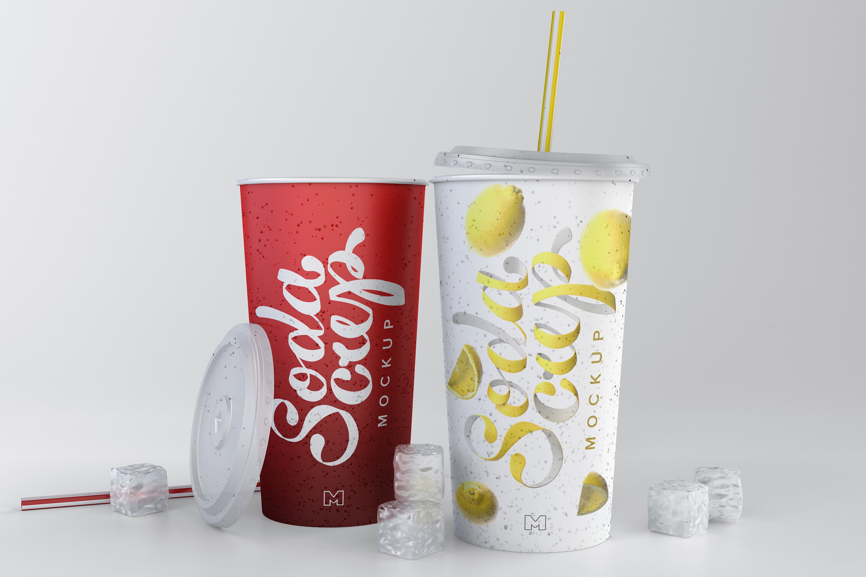 苏打饮料纸杯外观设计样机03 Soda Cup Mockup 03插图
