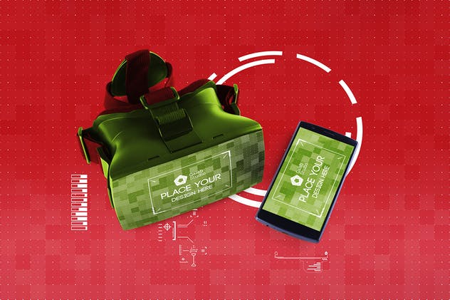 虚拟现实VR眼镜智能设备动画样机 Animated VR MockUp插图(4)