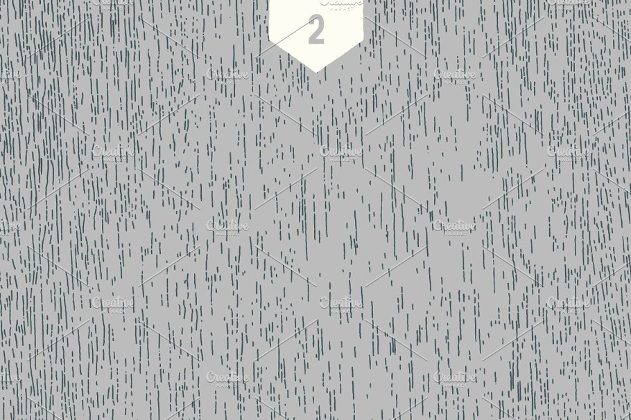 3款老式风格的全页面木纹纹理 3 Wood Line Patterns – By hand插图(2)