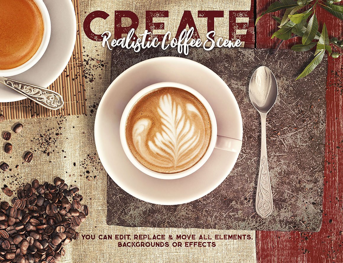 高品质的咖啡&咖啡师展示模型Mockups下载[png,jpg,otf,tif]插图(2)