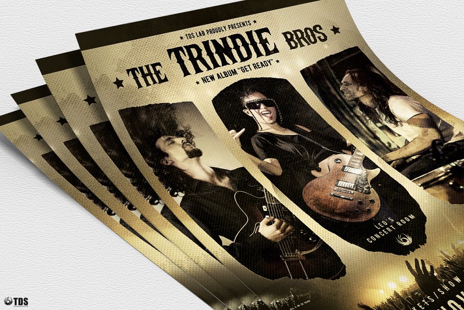 独立流行摇滚音乐节活动传单PSD模板 Indie Pop Rock Flyer PSD插图(4)