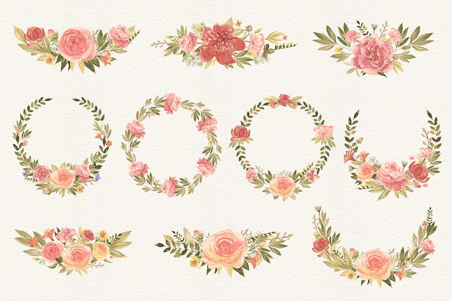 57款花卉插画元素 57 Floral elements & extrass插图(2)