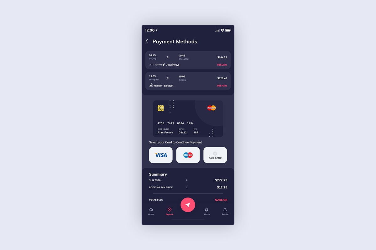 旅行旅游APP应用界面设计UI套件[酷黑版本] Travel Mobile App UI Kit Dark Version插图(3)