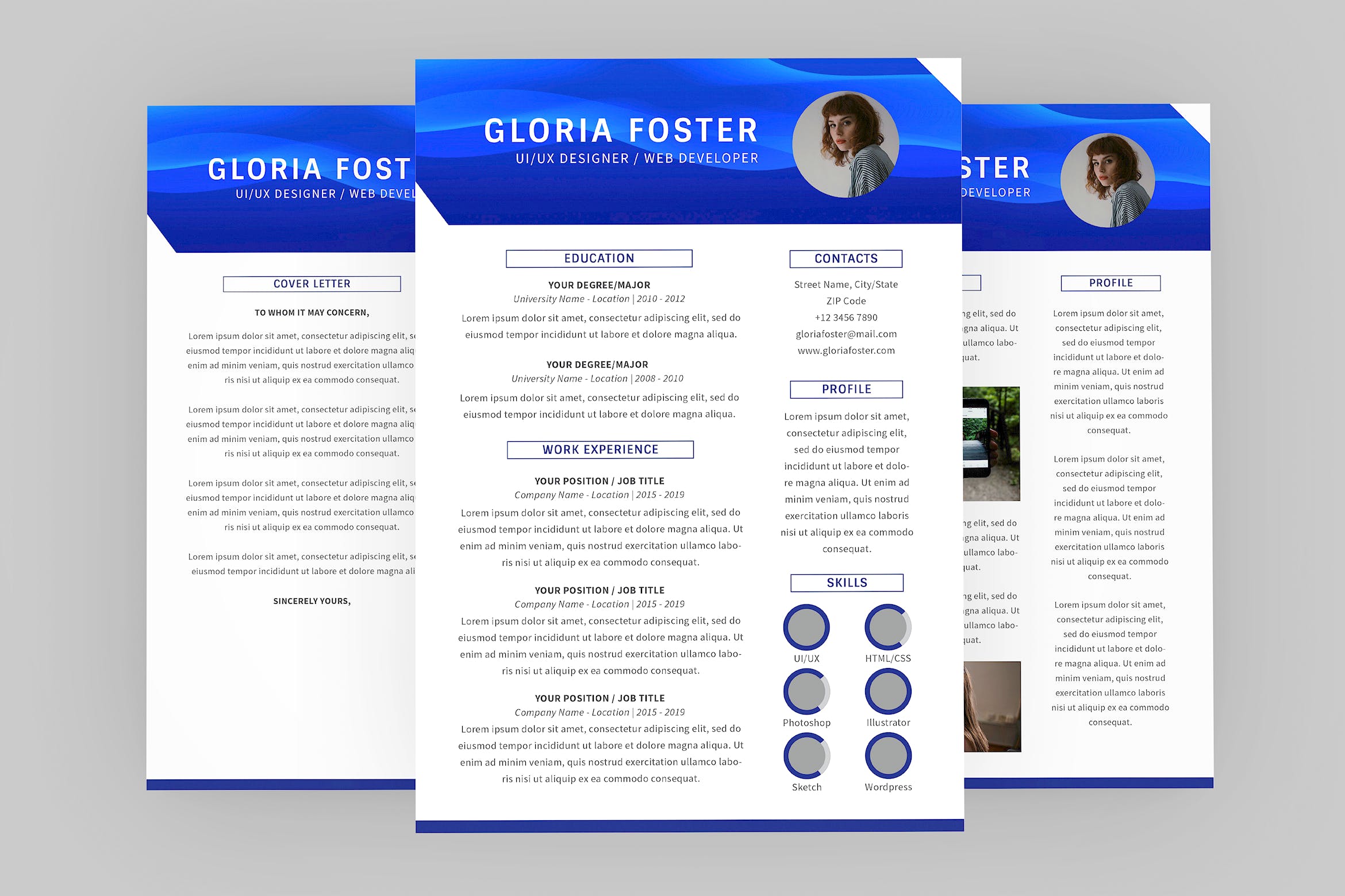 UI设计师个人素材库精选简历模板 Ui Designer Resume Designer插图