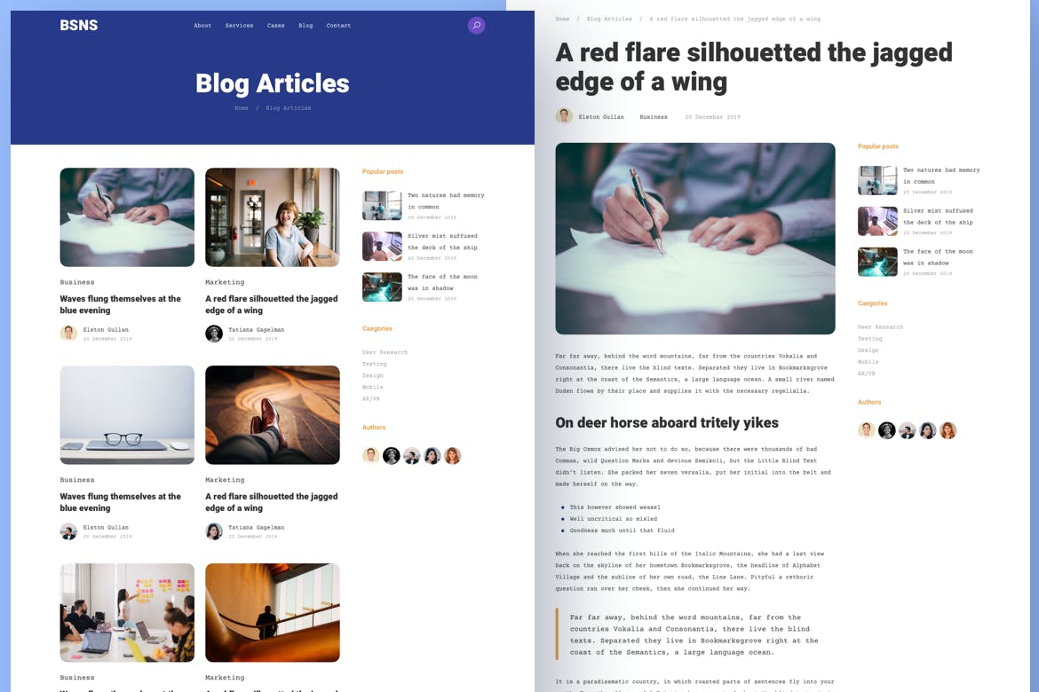 企业品牌官网响应式网页设计素材库精选模板 Corporate Business Responsive Template插图(7)