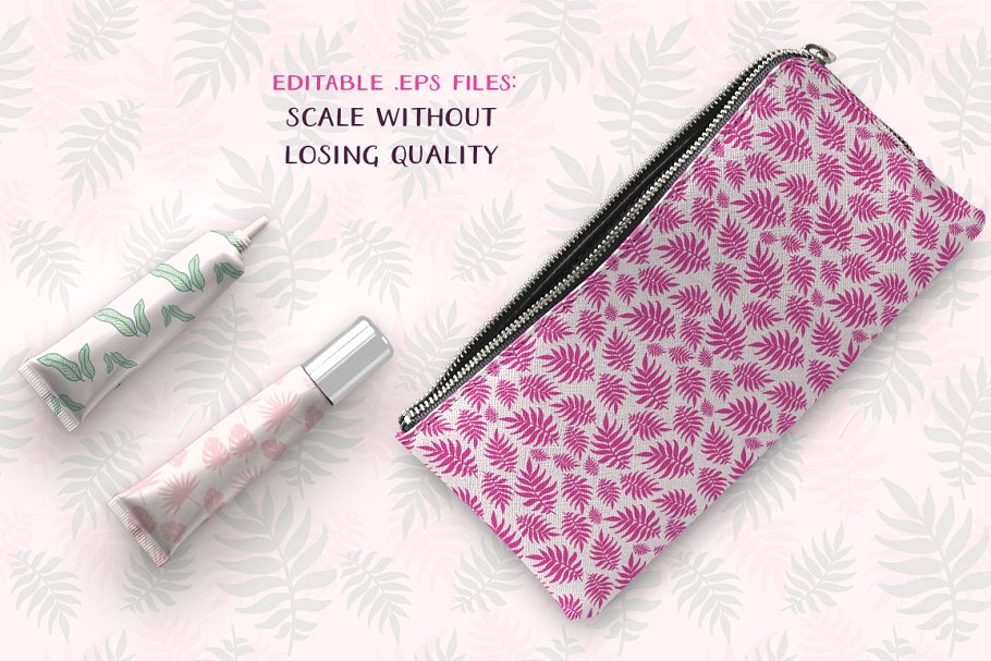 热带丛林手绘树叶无缝图案 Tropical Patterns插图(3)