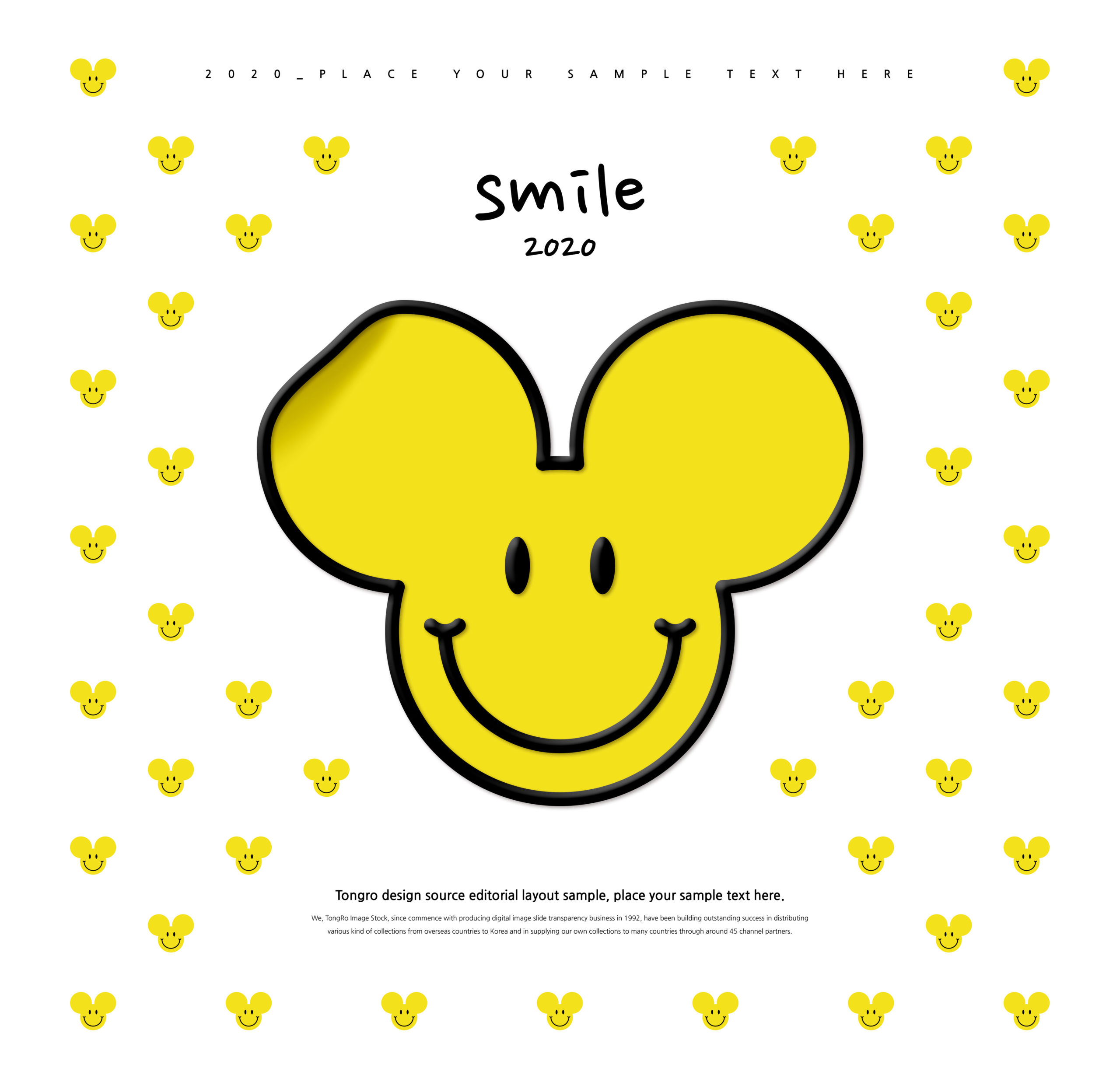 创意2020鼠年新年快乐主题海报模板套装[PSD]插图(3)