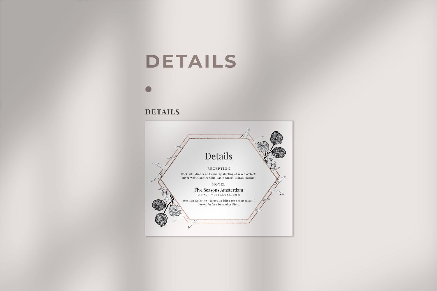 桉树和几何图形手绘图案背景婚礼邀请函设计套件 Eucalyptus & Geometric Wedding Suite插图(4)