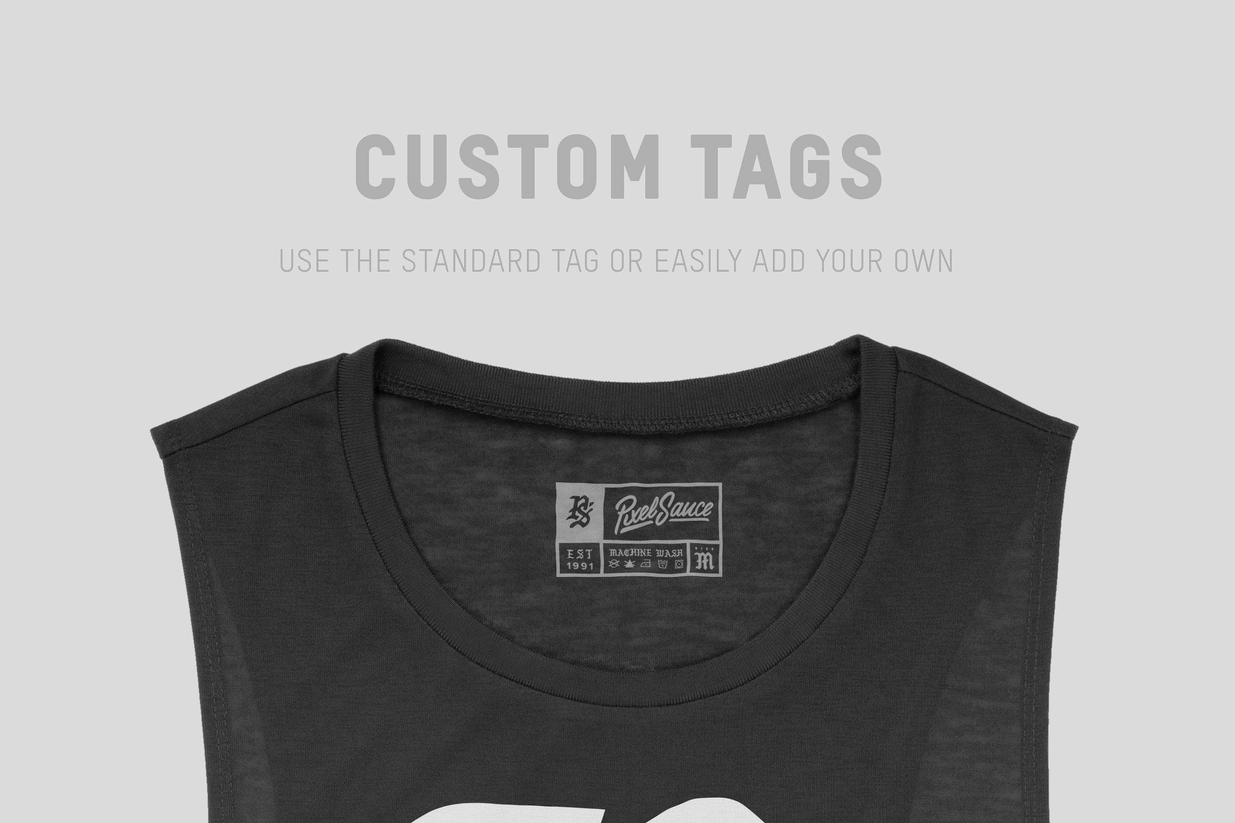 肌肉男运动背心服装样机 Bella Canvas 8803 Scoop Muscle Tank插图(6)