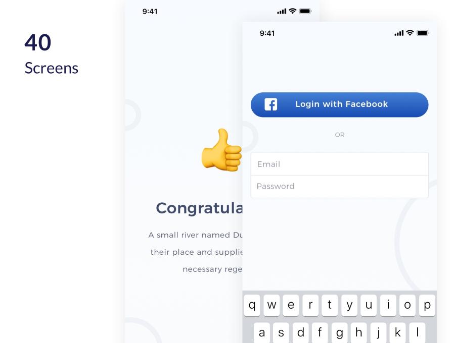 素材库下午茶：优雅的常规功能iOS APP UI KIT套装下载插图(3)