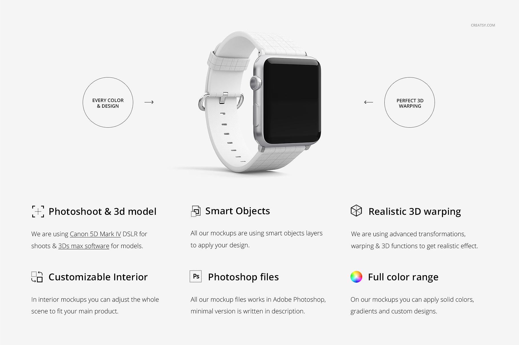 素材库下午茶：高品质的Apple Watch表带展示模型Mockup下载 1.27 GB[psd]插图(1)