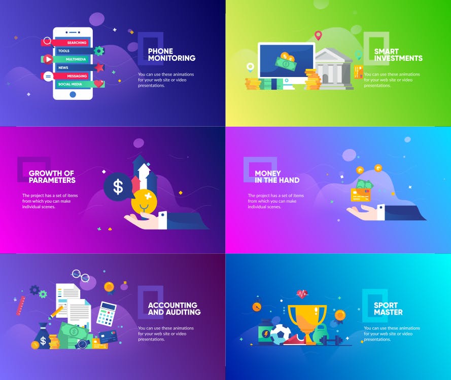 扁平化设计风格网站概念插画设计素材 Flat Design Concepts Package插图(7)