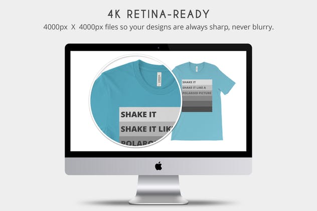 4K逼真时尚纯色T恤服装样机 Bella Canvas 3001 Mockups插图(4)