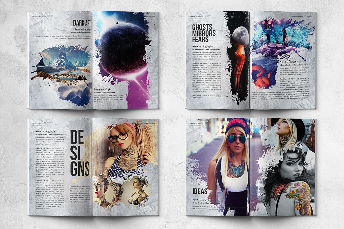 艺术创作作品集/作品画册设计模板 Artist Portfolio – A4 & US Letter – 28 pgs插图(3)