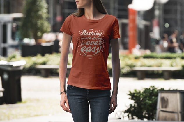 时尚T恤都市版服装样机Vol.4 T-Shirt Mockup Urban Edition Vol. 4插图(5)