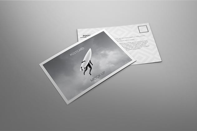 简约的明信片/邀请函/传单样机 Postcard / Invitation / Flyer Mock-up插图(2)