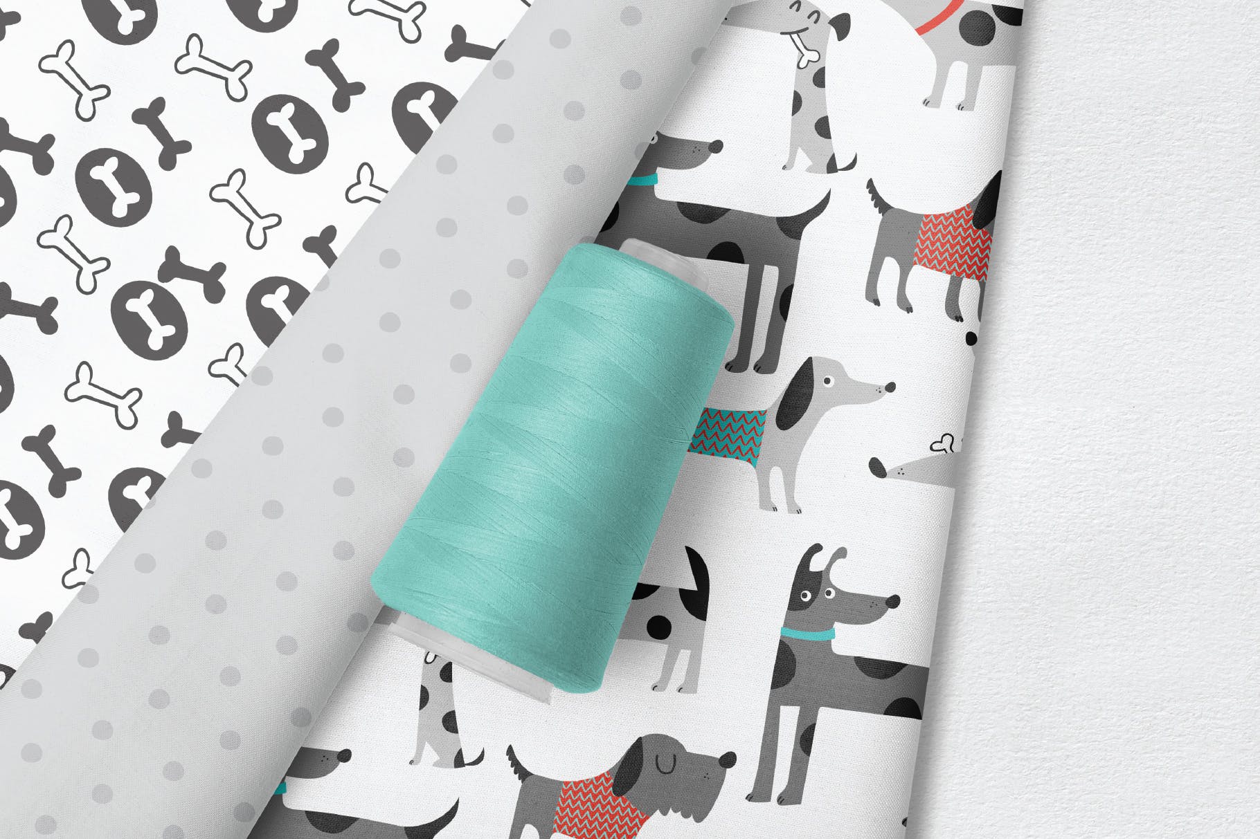 可爱卡通动物手绘图案背景素材库精选 Dogs Friends插图(2)