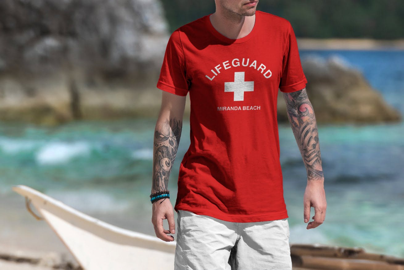 度假系列-休闲服装印花图案设计展示样机素材库精选v1 T-Shirt Mockup Vacation Edition Vol. 1插图(4)