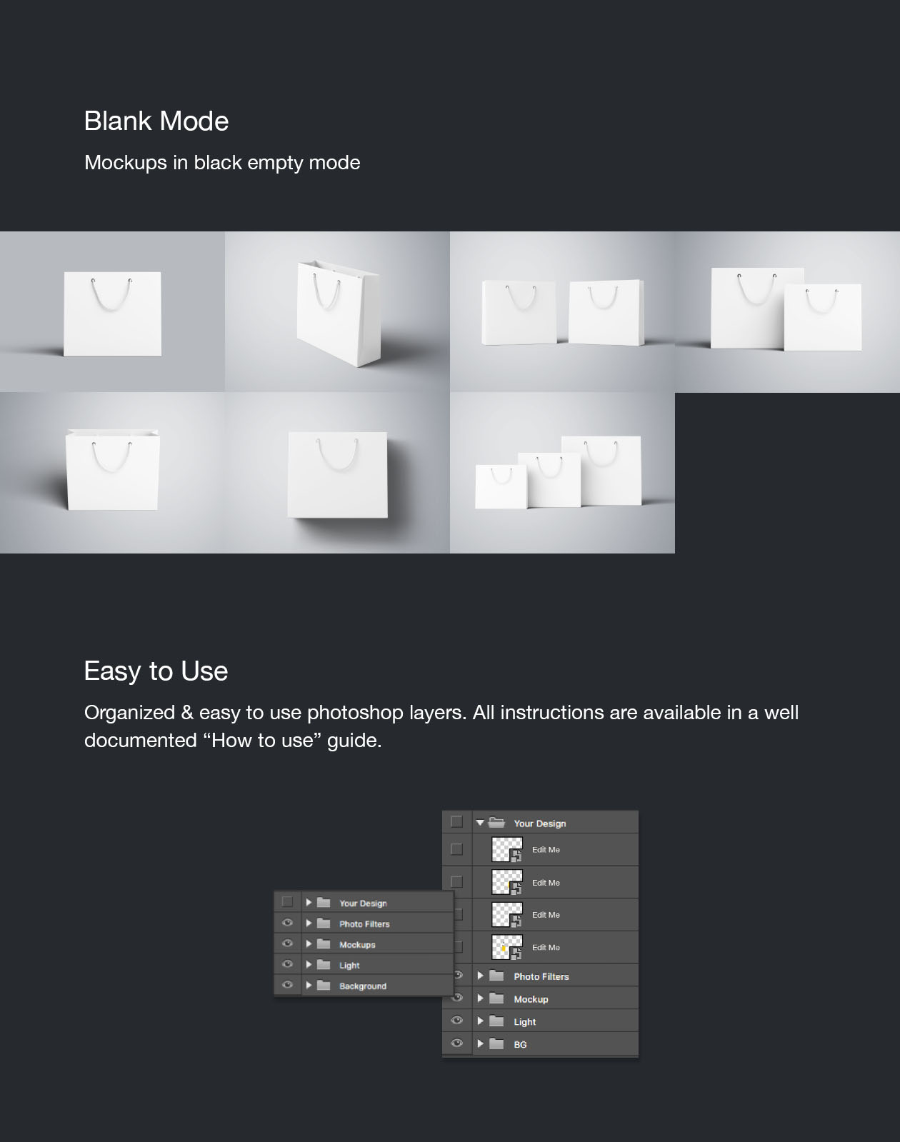购物袋定制设计外观设计PSD样机模板 Shopping Bag Mockup – PSD插图(9)