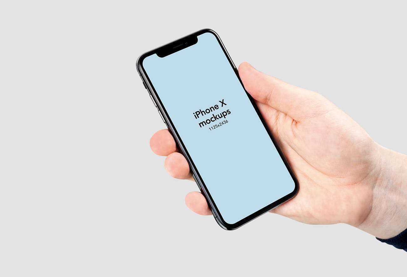 手持iPhone手机屏幕正视图样机模板 iPhone Mockup Set插图(7)