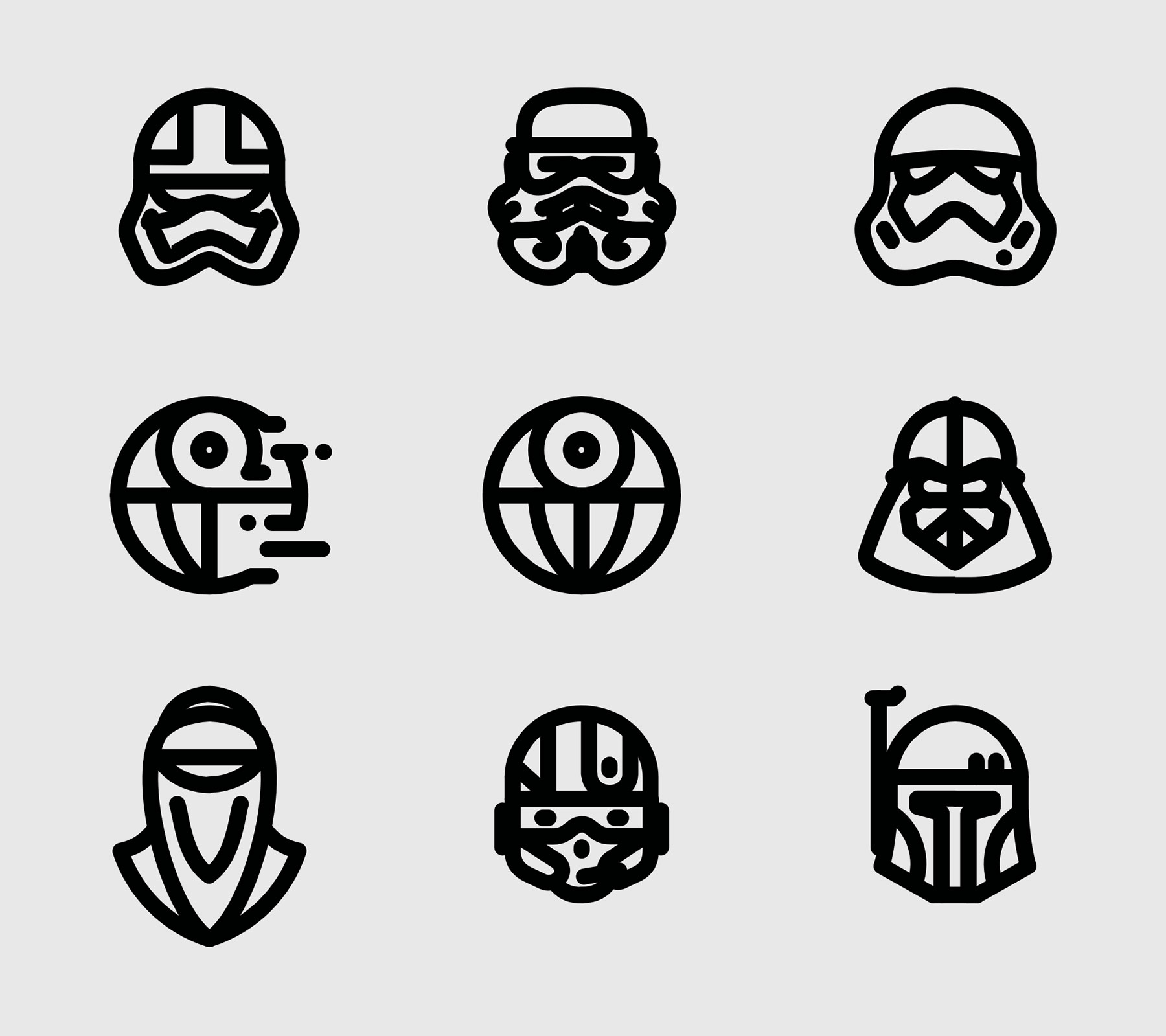 9 枚星球大战迷你图标