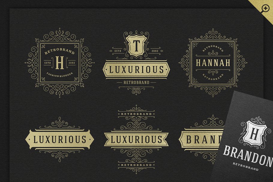 1000+复古风格Logo&徽章模板 1000 Logos and Badges Bundle插图(34)