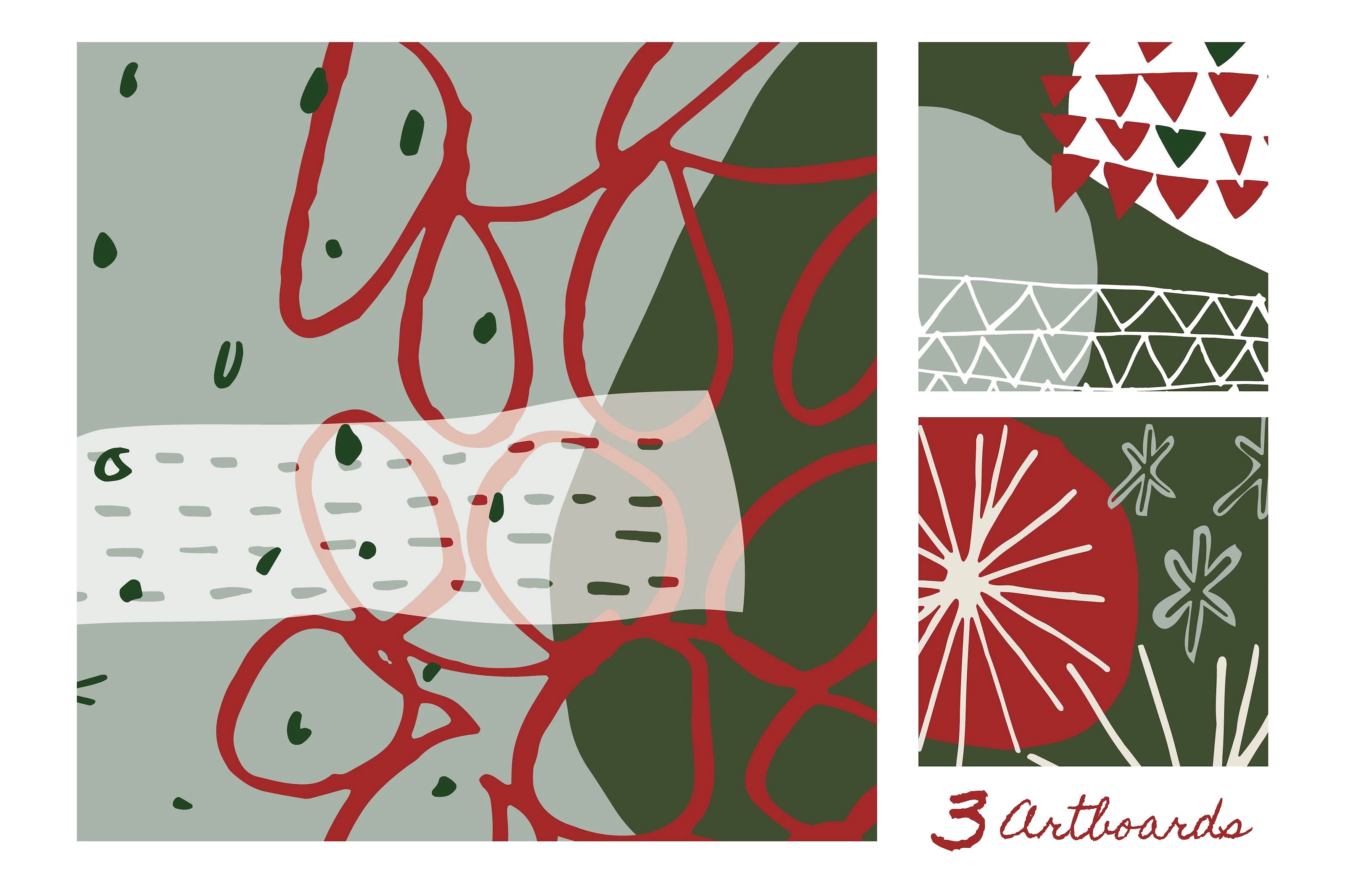 现代假日图案纹理 Modern Holiday | Patterns + Artboard插图(2)