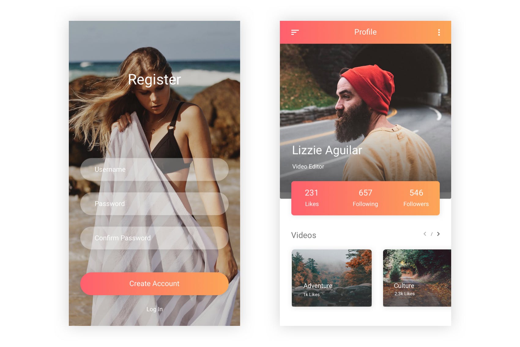 社交APP交友应用UI界面设计PSD模板 Sparsh – Social Media Mobile App for Photoshop插图(2)