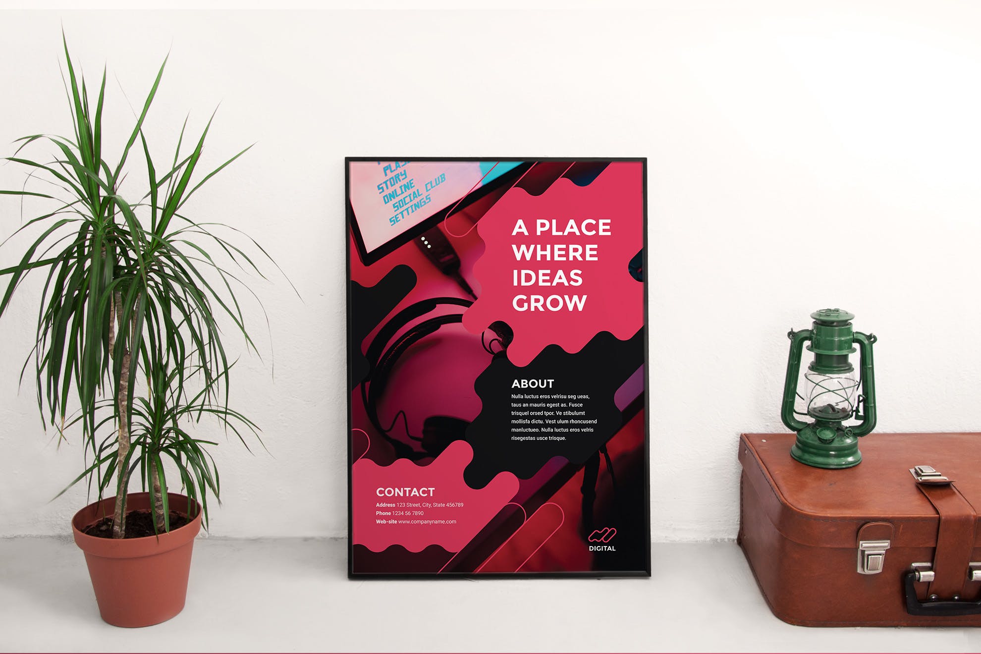 数字广告代理公司海报PSD素材素材库精选模板 Digital Advertising Agency Poster插图(2)