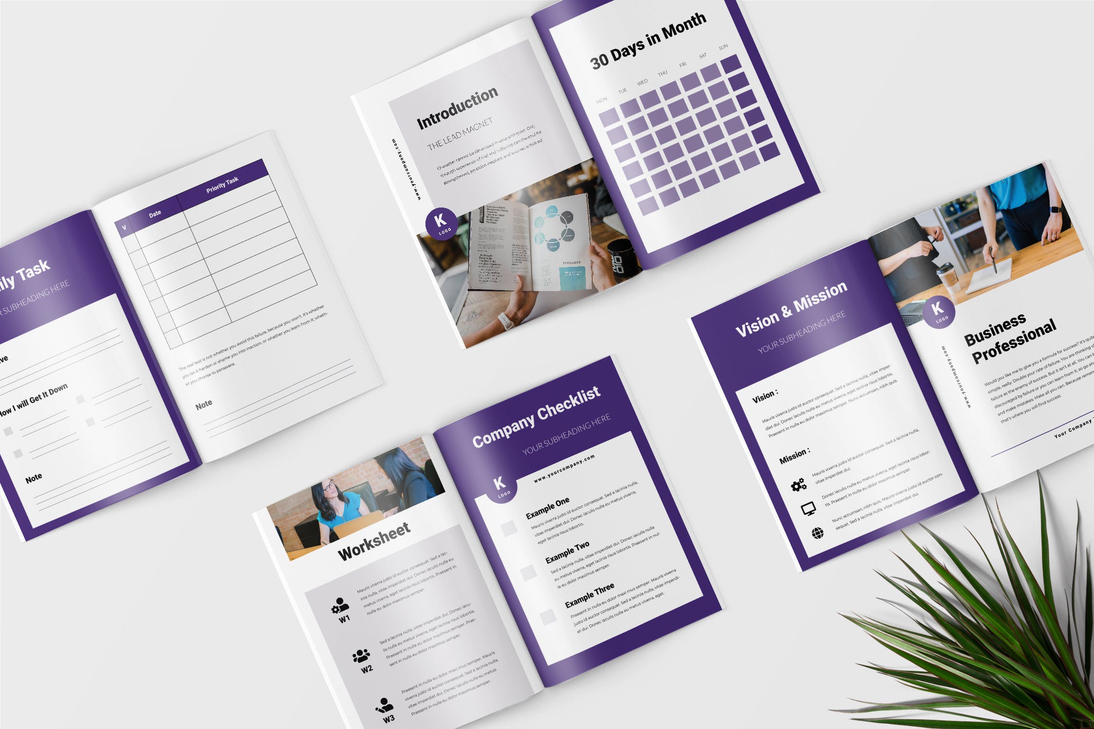 极简主义Workbook创意设计模板v5 Lead Magnet Workbook Template插图(1)