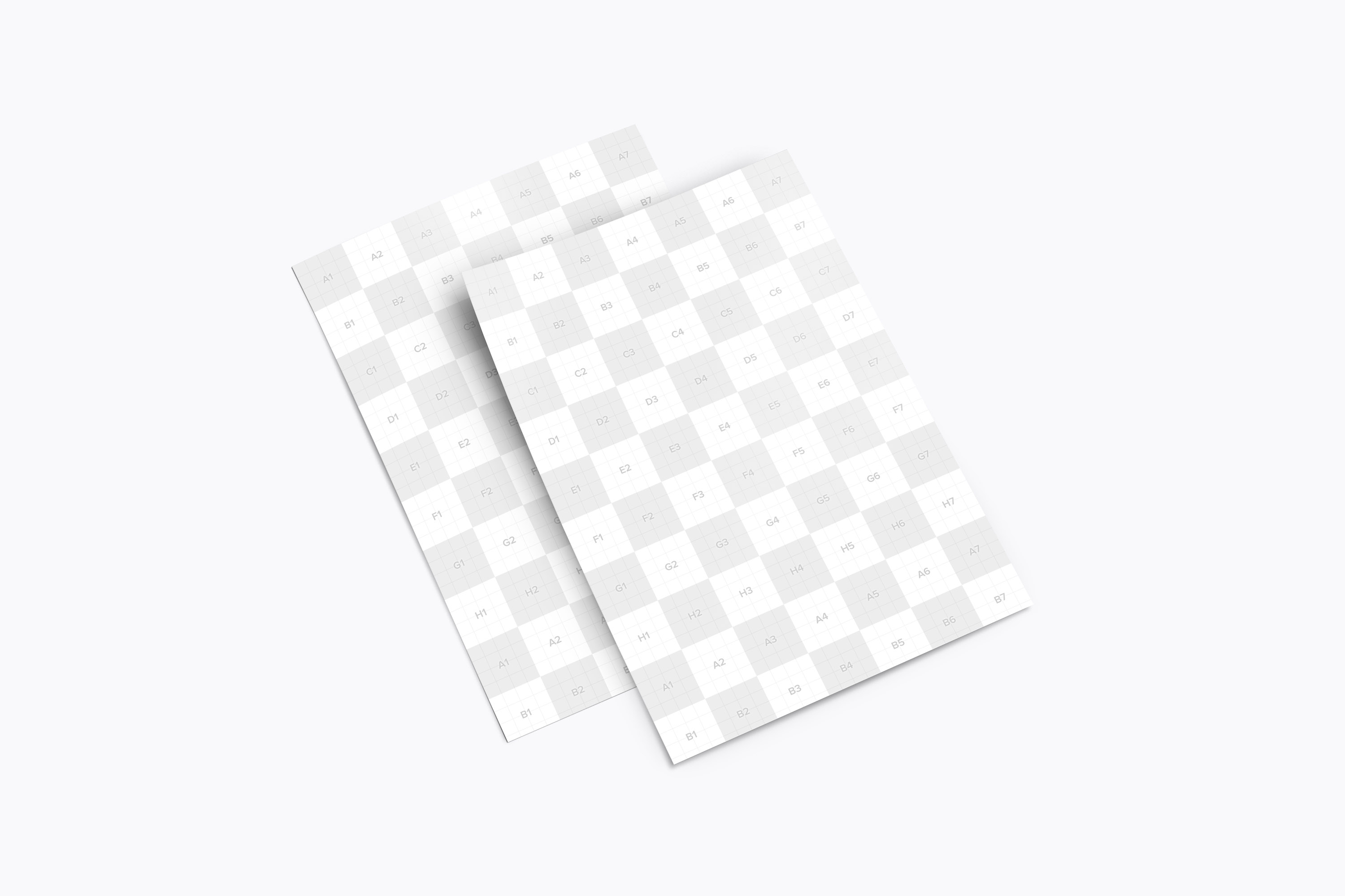 A4-A5传单设计制作印刷效果预览堆叠样机01 A4-A5 Flyer Stack Mockup 01插图(4)