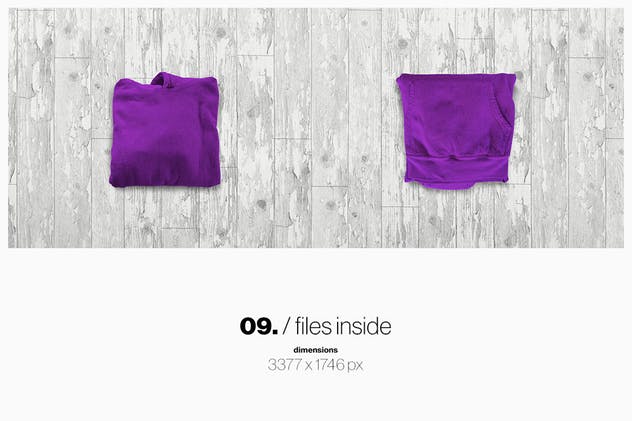 时尚黑白连帽衫T恤系列服装样机 Zip Up Hoodie Tee Collection Mockup插图(4)