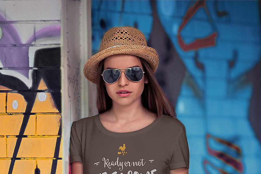 欧美模特T恤上身效果样机模板 T-Shirt Mock-Up / V.2插图(2)