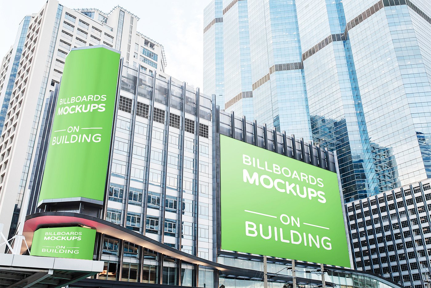 建筑物的广告牌样机展示模型mockups插图(2)