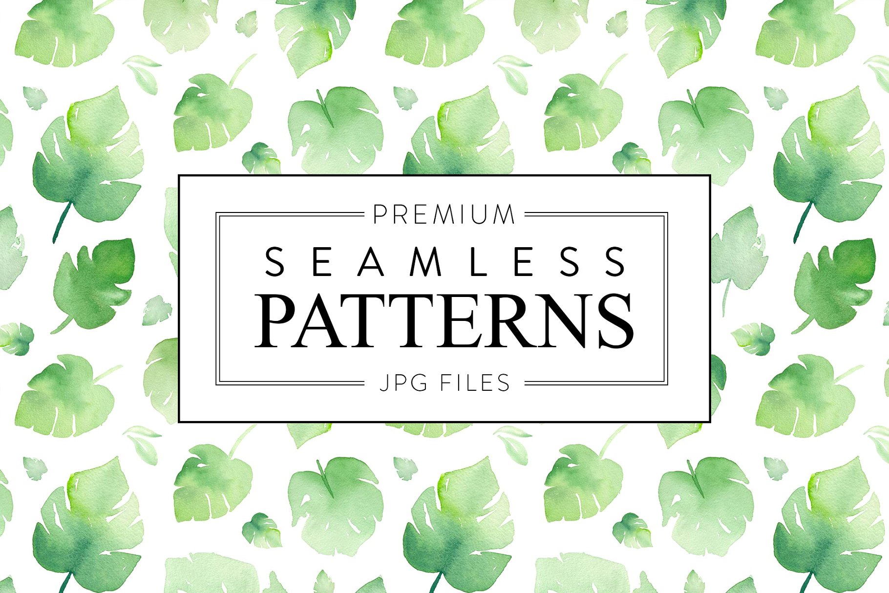 图案无缝纹理合集（银河，金色圆点，靛蓝，涂鸦，大理石瓦片，水彩画） Seamless Patterns Bundle插图(20)