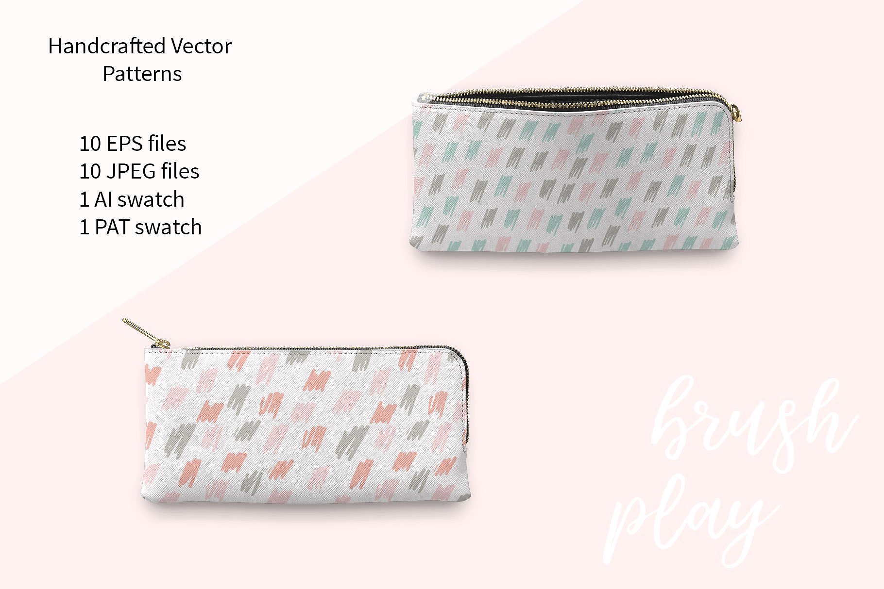 抽象画笔图案纹理 Brush Play Abstract Patterns插图(2)