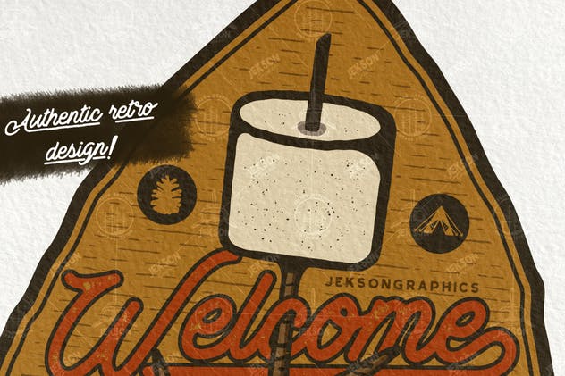 露营/徒步旅行/旅游品牌复古Logo设计模板 Camping Patch / Hiking Badge / Vintage Travel Logo插图(2)