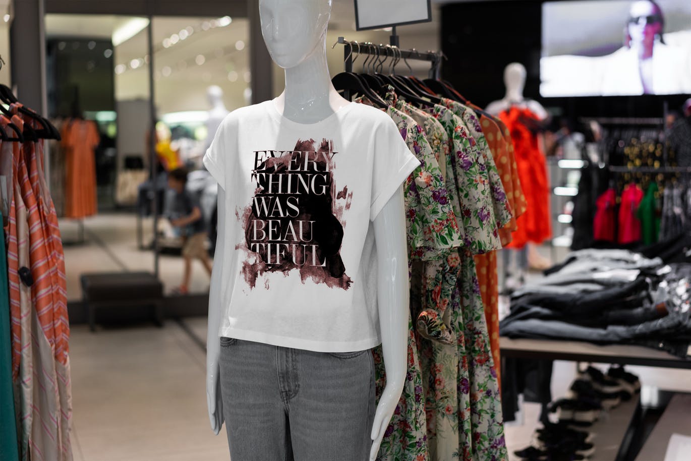 男士T恤货架陈列预览样机模板 T-Shirt Shopping Mock-Up Vol.2插图(7)