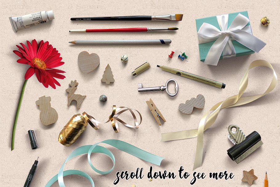 浪漫主义A5A6规格贺卡样机 A5 A6 CartSet Mockup + Romantic Prop插图(4)