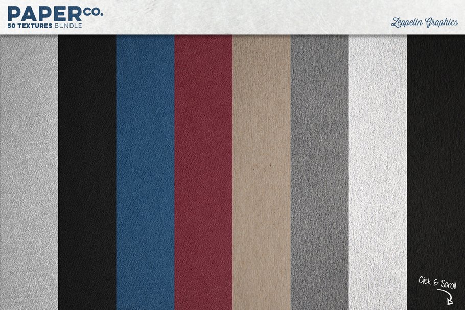 50款各种配色和材质纸张纹理 50 Paper Textures Set插图(3)