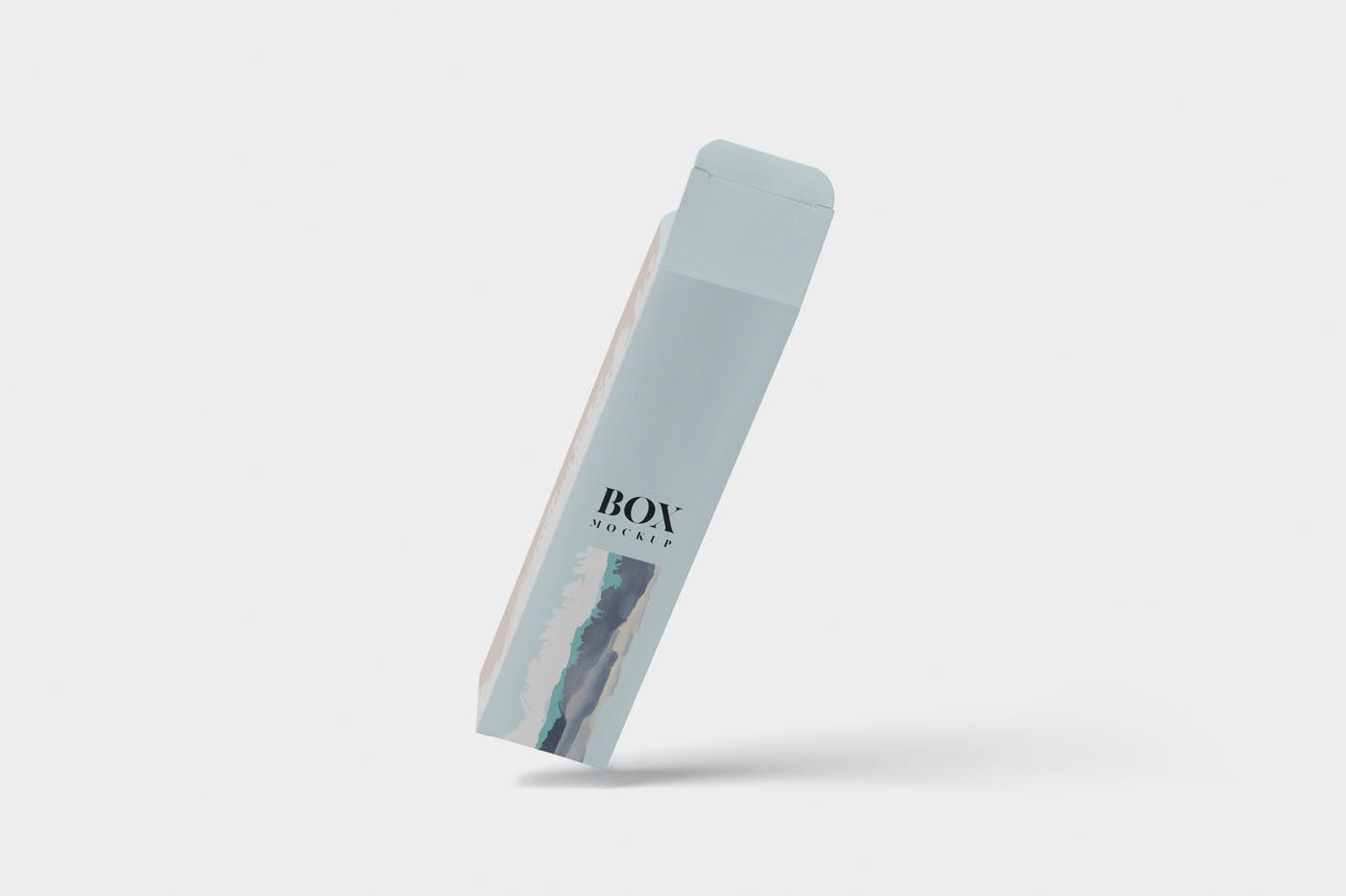 长条形化妆品/护肤品包装纸盒设计图样机 Box Mockup – Slim High Rectangle Shape插图(4)